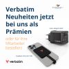 SSD Speicher und GAN Ladegeräte von Verbatium als hochwertige personalisierte Werbemittel